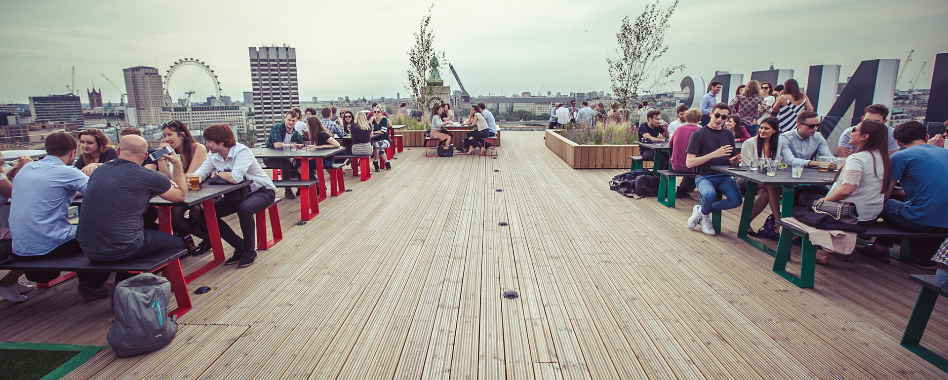 Daytime event on the roof terrace