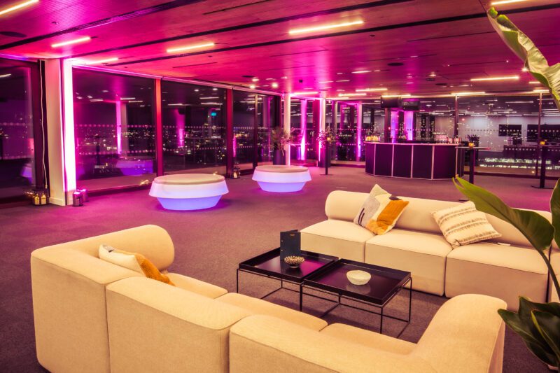 Sea Containers event space with mood lighting