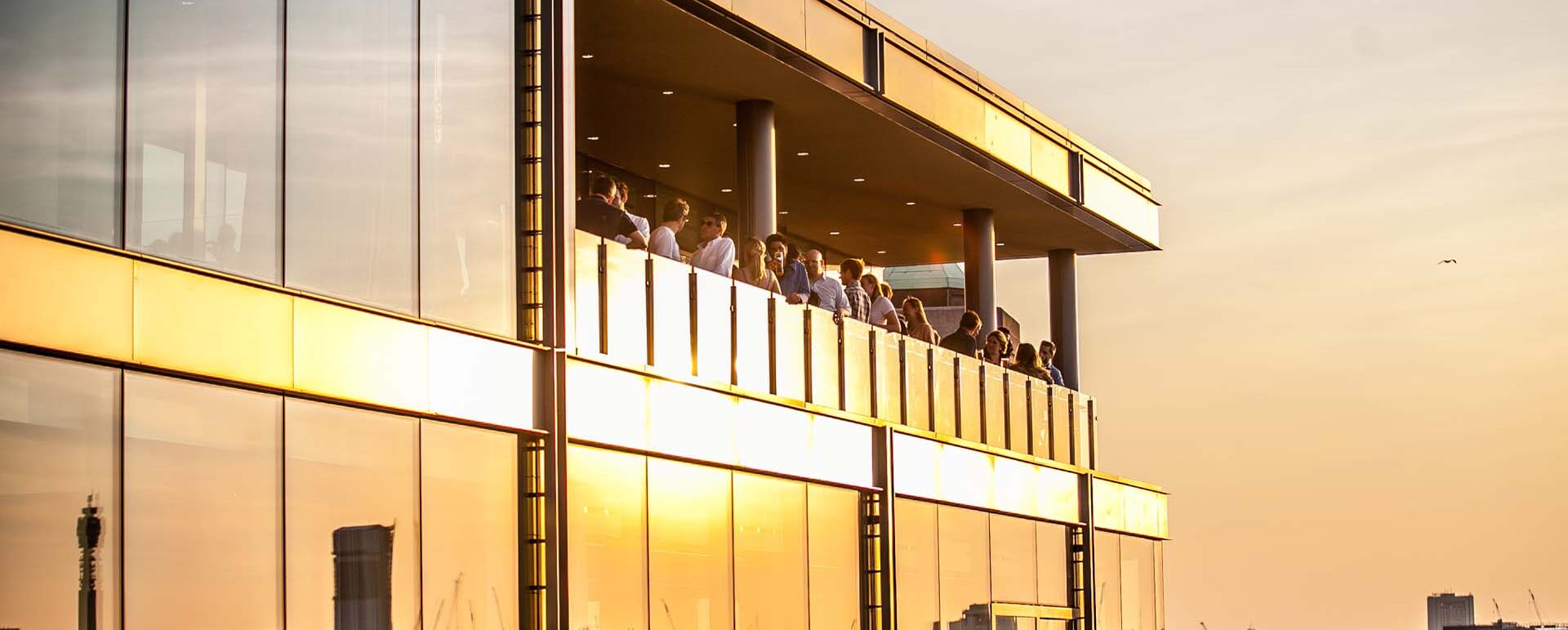 Sea Containers balcony at sunset