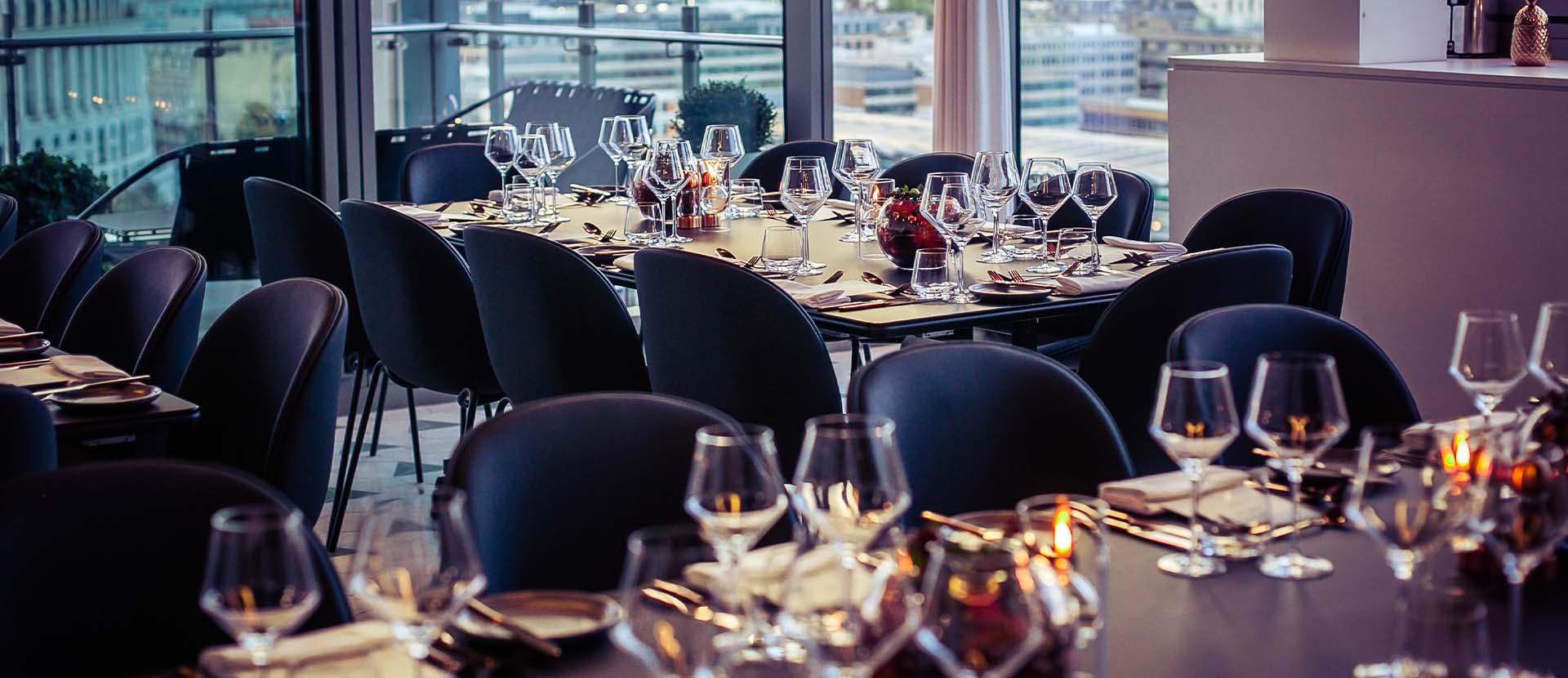 Sea containers dining tables