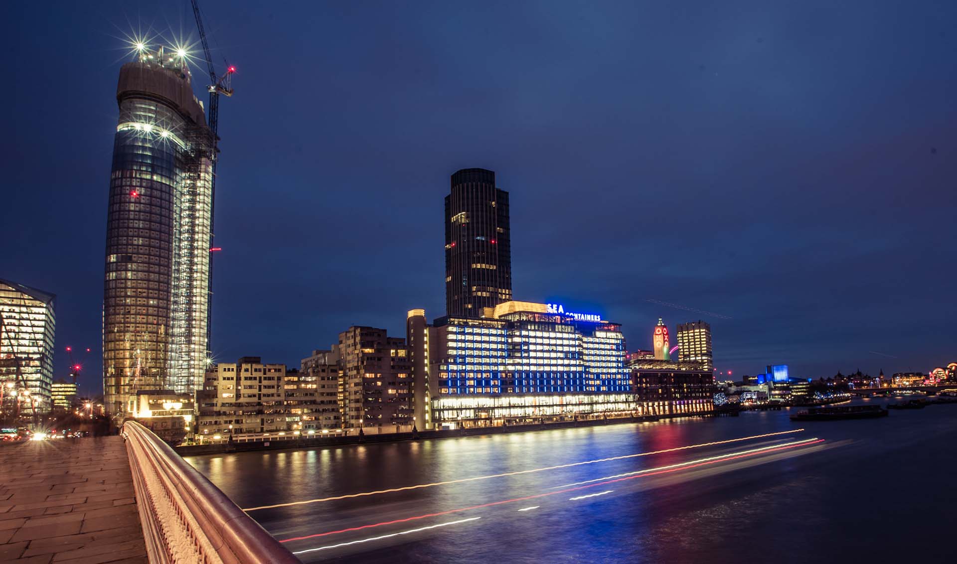 Sea Containers building at night