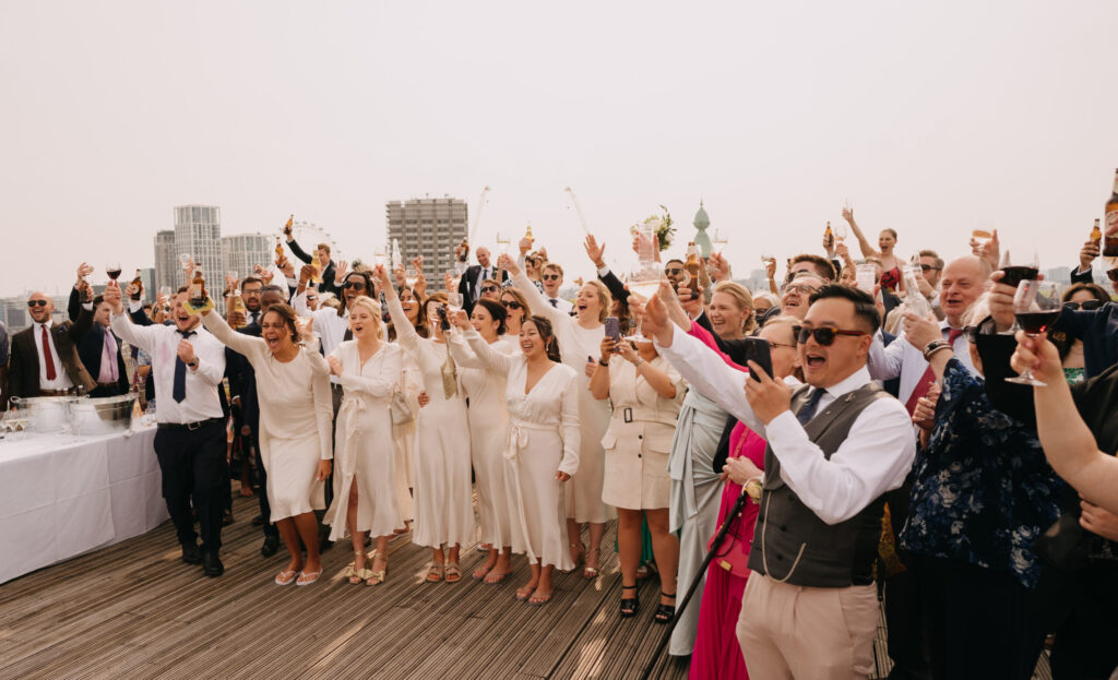 Rooftop London wedding